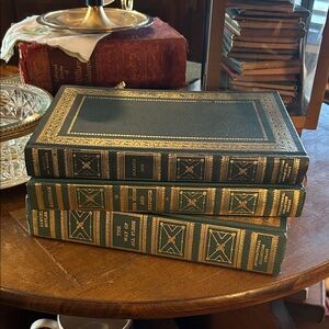 Vintage International Collectors Library Set of Books in Green